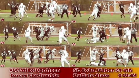 Prototype 371: St. John Fisher Mike Donitzen forces the fumble vs Buffalo State