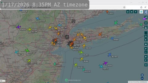 more New York Air traffic time lapses - Jan 21 2026 -