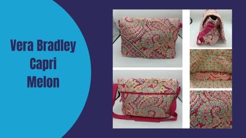 ✨ RARE RETIRED VERA BRADLEY CAPRI MELON MESSENGER BAG (2007) ✨