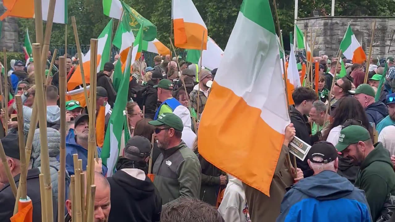 It’s begins The flags are being handed out.