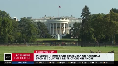 President Trump signs travel ban on nationals from 12 countries, restrictions on 7 more