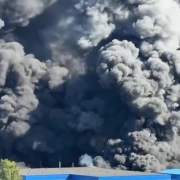 Balashikha Chemical Plant is Burning in Moscow
