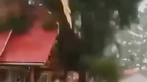 Lightning strikes scenes! This is the power of the One God.
