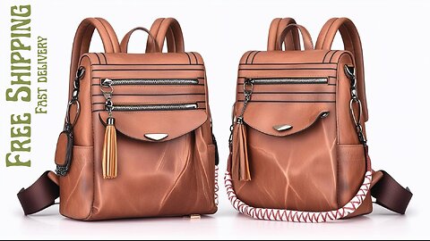 Womens Leather Backpack