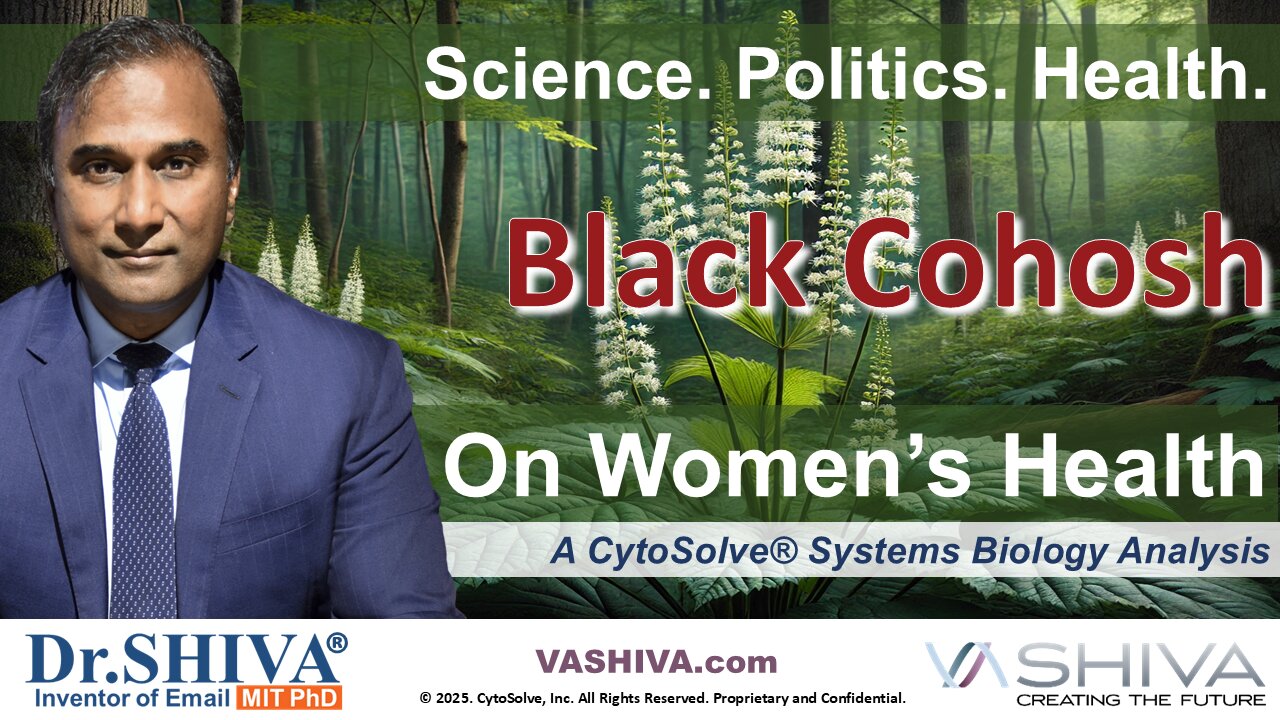 Dr.SHIVA® LIVE: Black Cohosh on Women's Health @CytoSolve® Systems Analysis