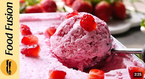 Homemade Strawberry Ice Cream Recipe By Food Fusion