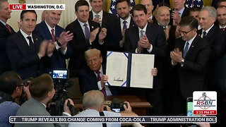 WATCH: President Trump signs the Genius Act into law "This is not an autopen by the way" - 7/18/2025