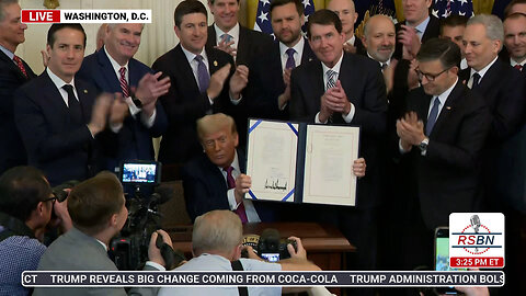 WATCH: President Trump signs the Genius Act into law "This is not an autopen by the way" - 7/18/2025