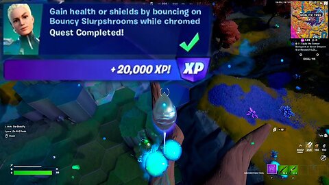 Gain Health or Shields by Bouncing on Bouncy Slurpshrooms While Chromed