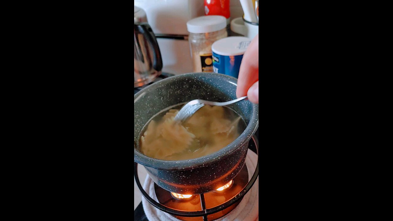 Candle-Cooked Bow Tie Pasta Magic!