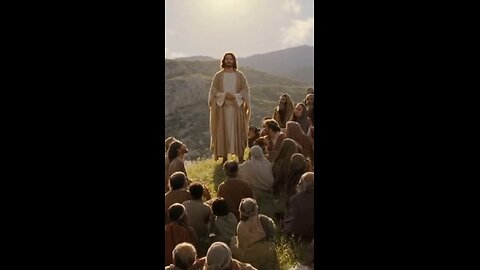 Jesus preaches on the mount