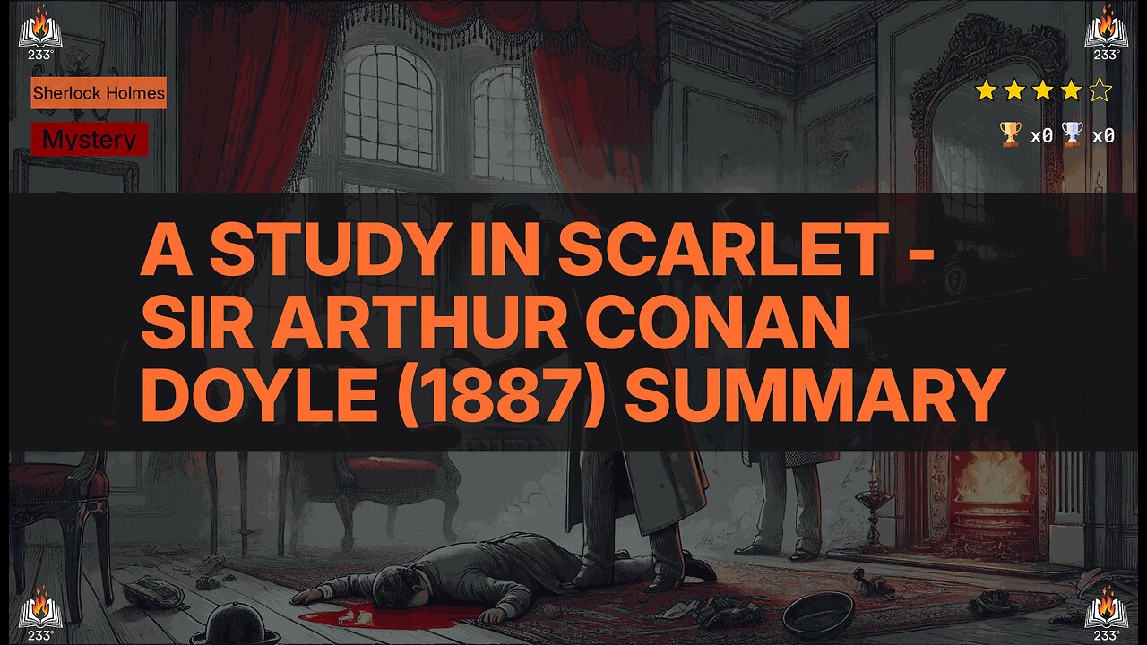 A Study in Scarlet - Sir Arthur Conan Doyle (1887) Summary (Sherlock Holmes - 1)