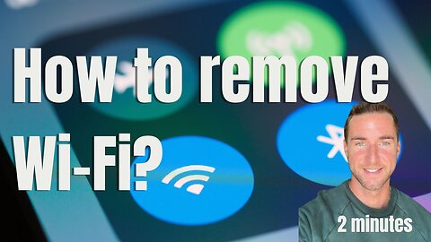 How to get rid of wi-fi? 3 minute process.