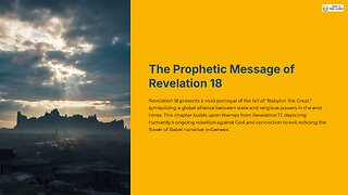 Ibyahishuwe 18: Babuloni Ikomeye Irarimbutse, Bwoko Bwanje Nimuyisohokemo