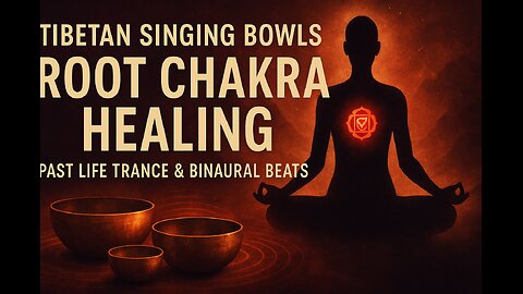 Tibetan Singing Bowls – Root Chakra Healing Meditation | Past Life Trance & Binaural Beats