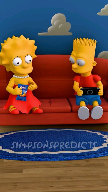 Lisa Eats All the Chips While Bart Plays Games! 🎮😂 #shorts