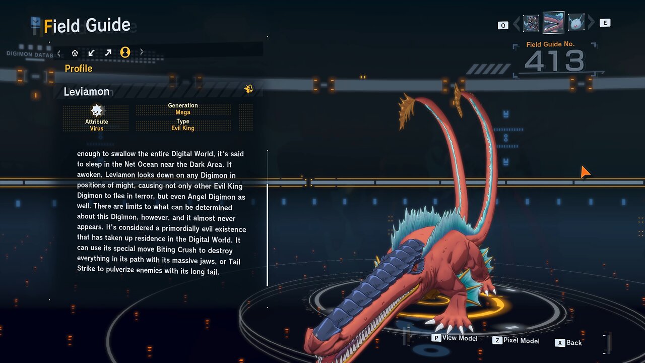 leviamon all digivolution/de-digivolution/profile Digimon Story Time Stranger