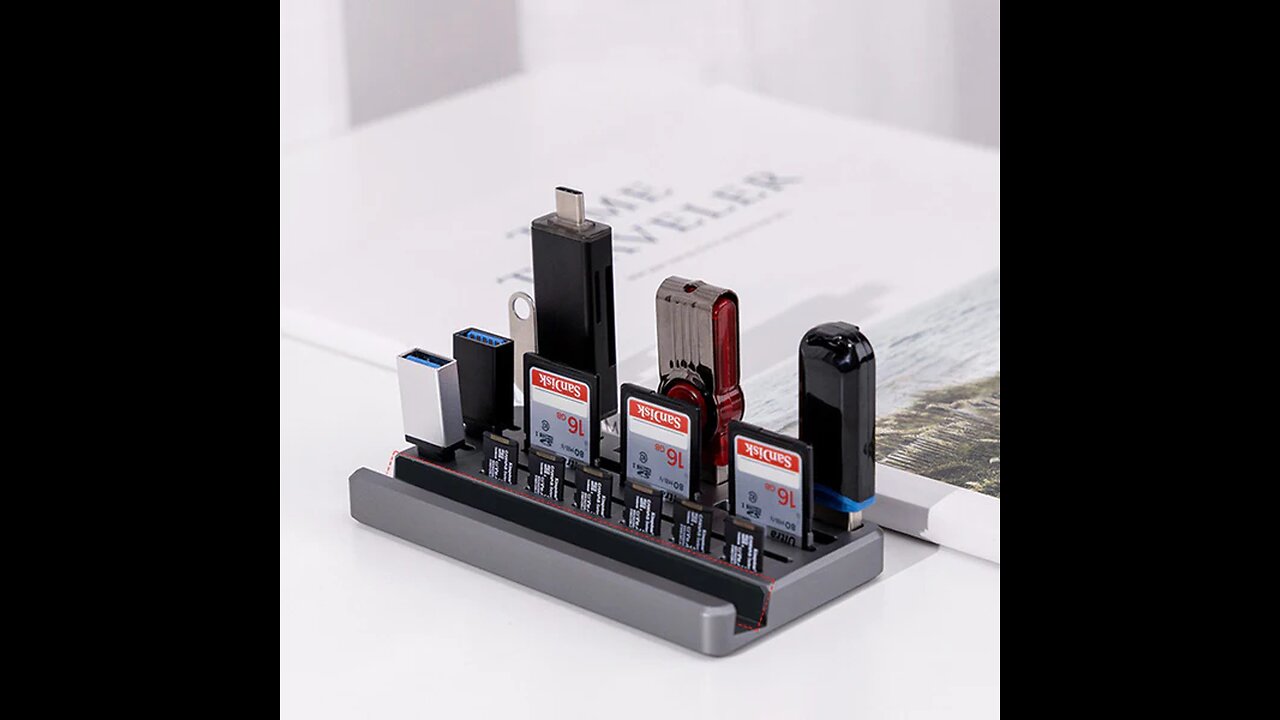 Desktop U Disk SD Card TF Card Reader Storage Rack