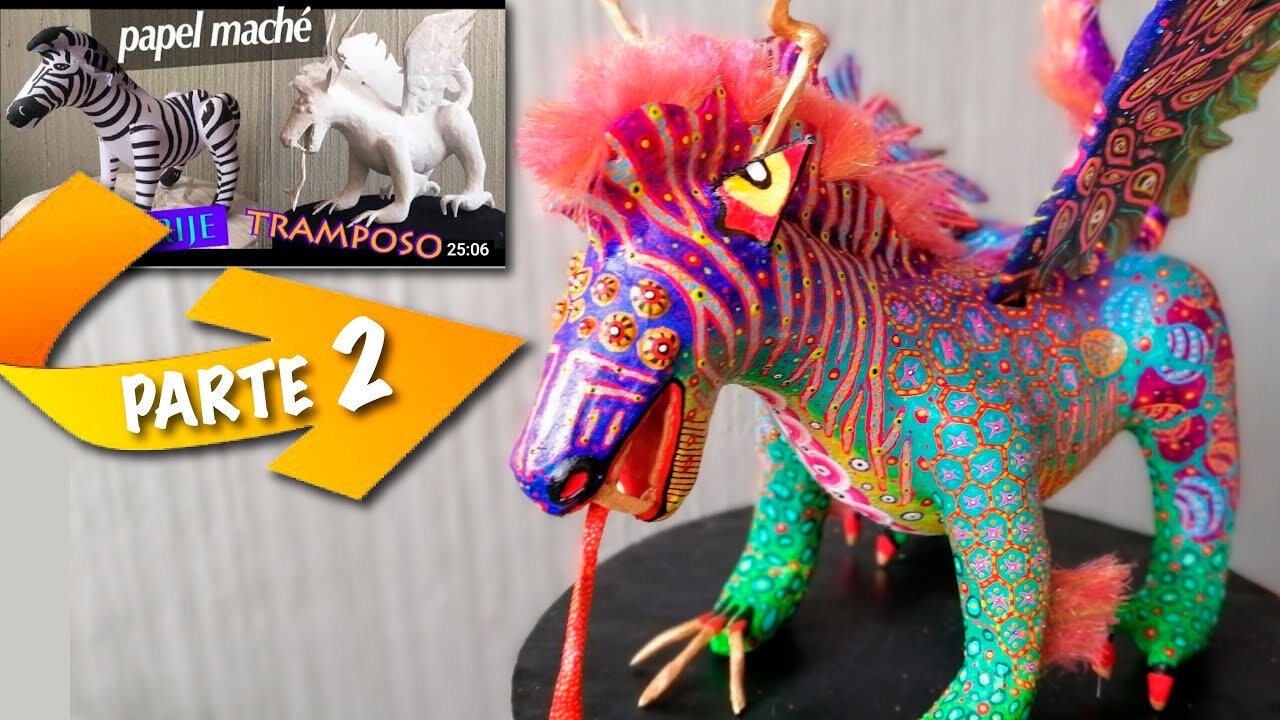 Alebrije Tramposo PARTE 2 - Como pintar un alebrije fácil y rápido