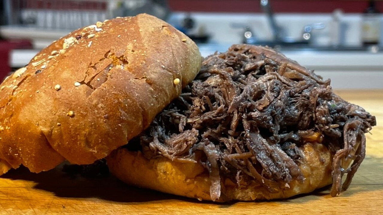 Instant Pot Pomegranate Date Pulled Lamb