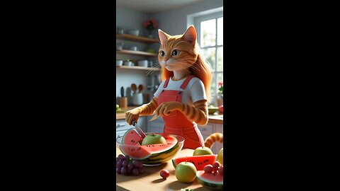 cat cooking 🍳🍳