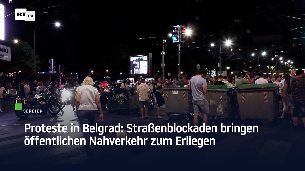 Proteste in Belgrad: Straßenblockaden bringen öffentlichen Nahverkehr zum Erliegen