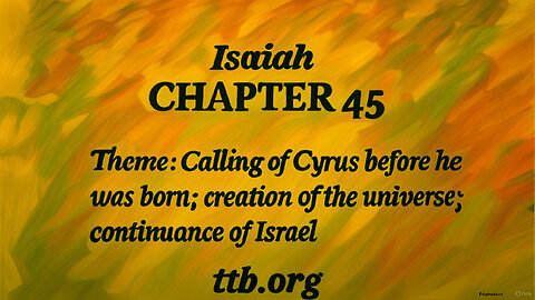 Isaiah Chapter 45 (Bible Study)