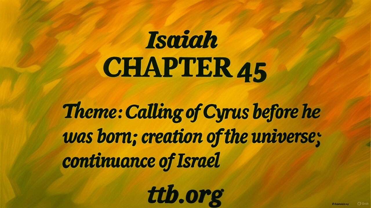 Isaiah Chapter 45 (Bible Study)