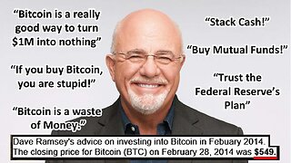 Dave Ramsey; High Priest of Boomer Finance, is leading a Cult of Forever Poors & Fiat Worshippers 🤡