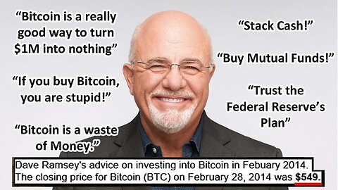 Dave Ramsey; High Priest of Boomer Finance, is leading a Cult of Forever Poors & Fiat Worshippers 🤡