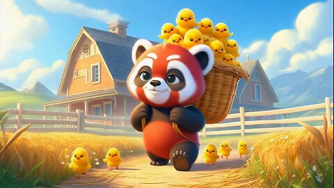 Cutest Rescue Ever! 🐼 Red Panda Saves 20 Baby Chicks on the Farm 🐥 | Animated Short