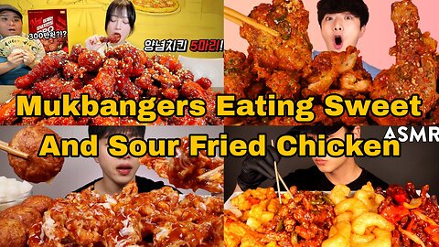 Sweet And Sour Fried Chicken Mukbang