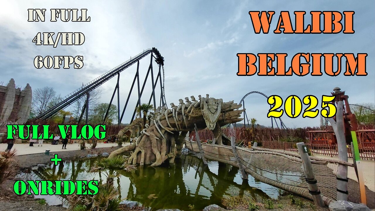 Walibi Belgium 2025 Full Vlog + On rides [4K/HD-60FPS]