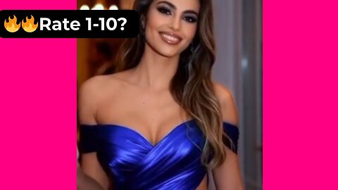 🔥 Rate This Elegant Blue Evening Dress 1-10? | Supermodel Luxury 4K