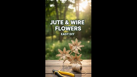 How to make Rustic Jute Flowers Tutorial! How to Make Sturdy Flowers with Jute Rope and Wire