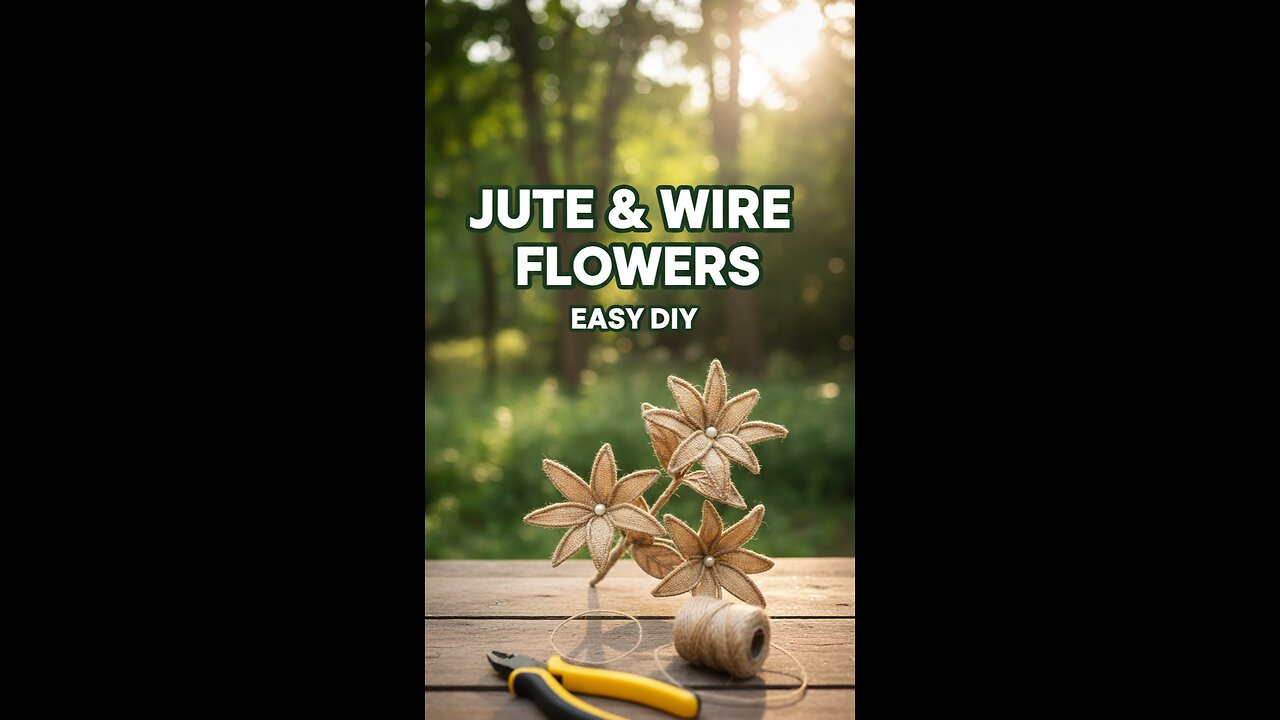 How to make Rustic Jute Flowers Tutorial! How to Make Sturdy Flowers with Jute Rope and Wire