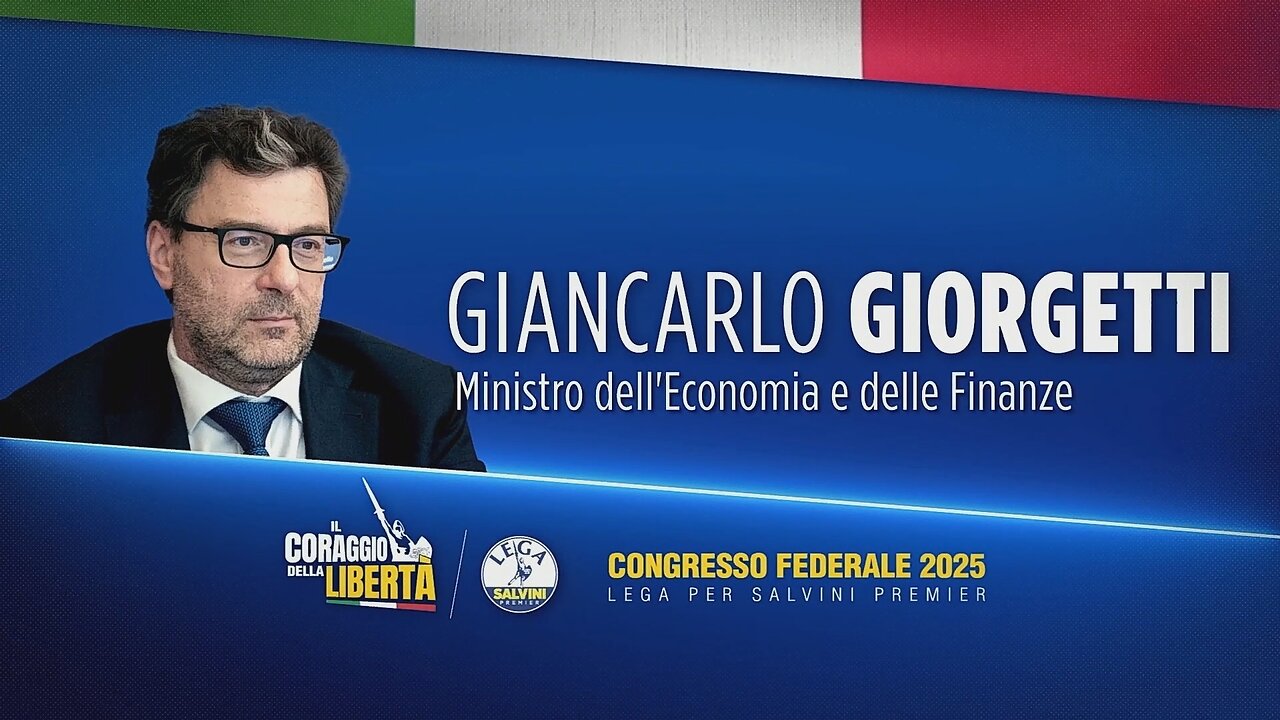 🔴Ministro dell'Econ. e delle Fin., Giancarlo Giorgetti, al 1° Congresso Federale Nazion. della Lega.