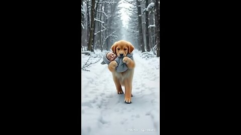 Courageous Puppy Saves Infant from a Raging Snowstorm!