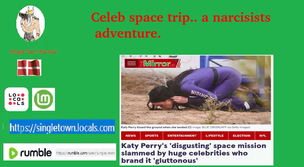 Celeb space trip.. a narcisists adventure.