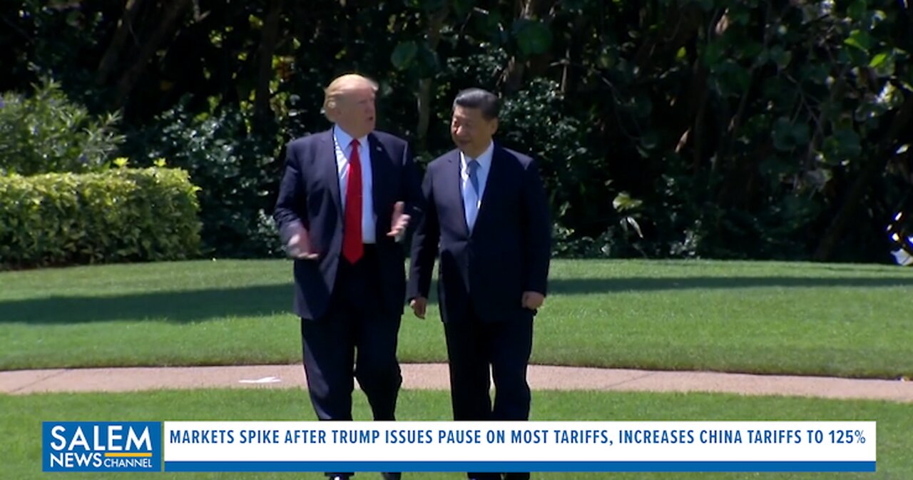 Markets Spike After Trump Issues Pause On Most Tariffs, Increases China Tariffs To 125%
