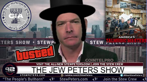 ⚠️STEW PETERS AKA JEW PETERS.. THE BIGGEST JEW HATE SPREADER IS A JEW WHO WORKS FOR JEWS..