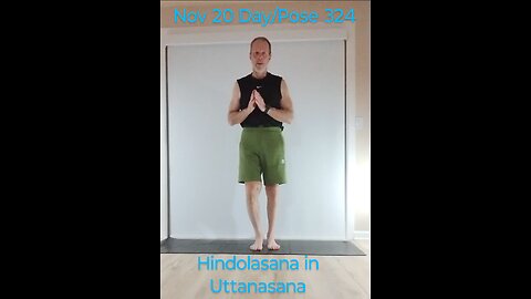 Hindolasana in Uttanasana / Baby Cradle in Standing Forward Fold Pose