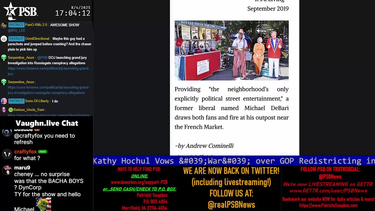 2025-08-04 17:00 EDT - Freedom Rings: with Pamphlet Anon