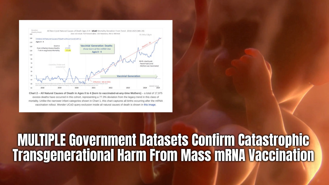 MULTIPLE Government Datasets Confirm Catastrophic Transgenerational Harm From Mass mRNA Vaccination