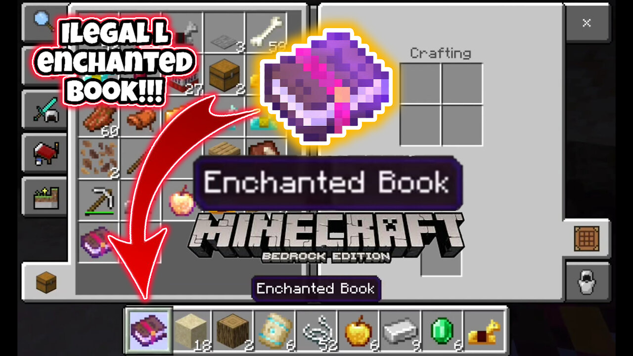 How to get non-enchanted enchanted books in Bedrock Survival Minecraft