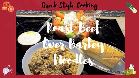 ROAST BEEF OVER BARLEY NOODLES