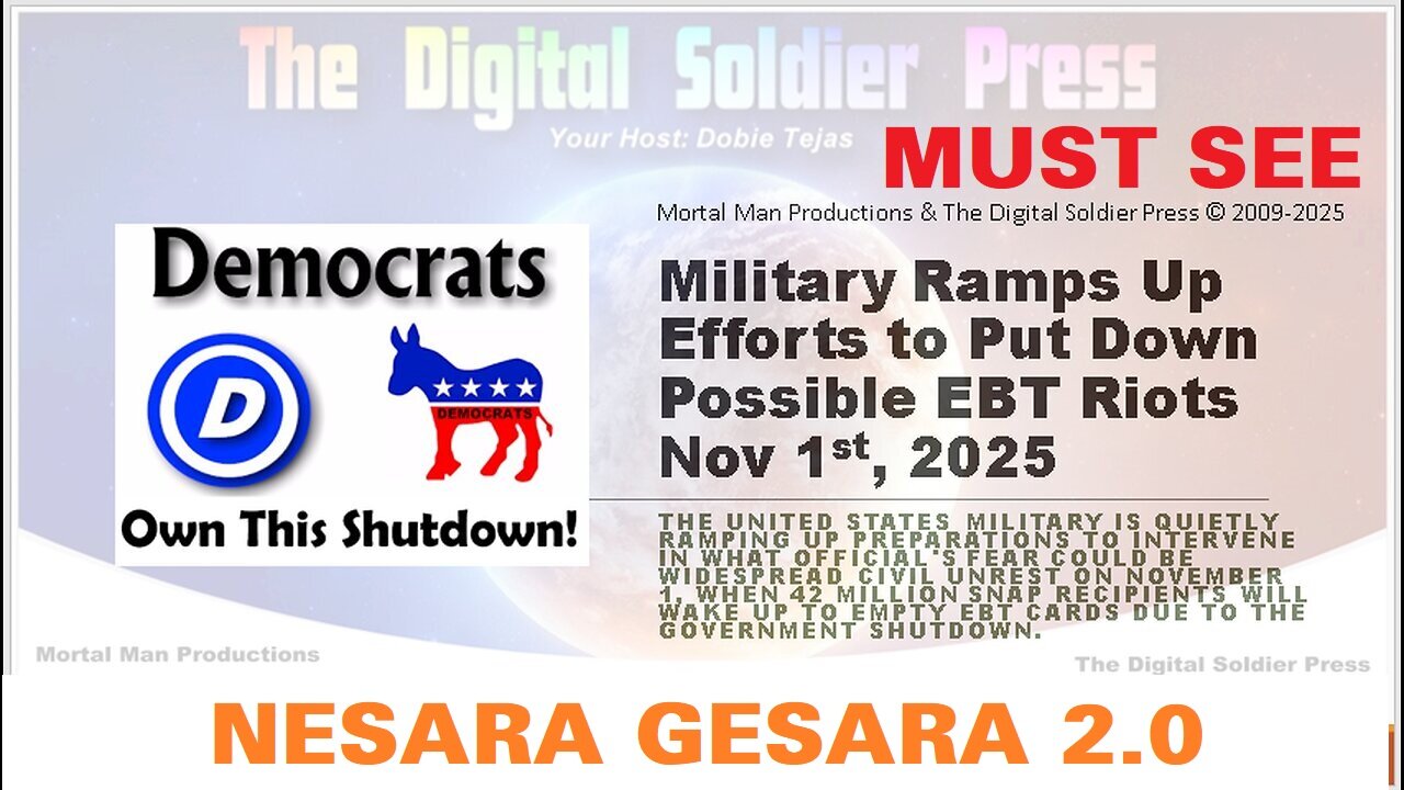 Military Ramps Up Efforts to Put Down Possible EBT Riots Nov 1 2025. MUST SEE!