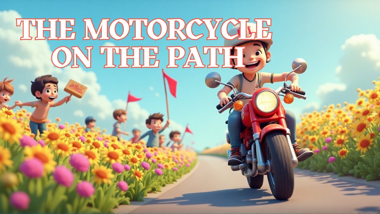 The Motorcycle on the Path 🏍️🌳 | Fun Kids Transportation Song 🚦