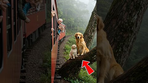 Golden Retriever Mom and Puppy Save