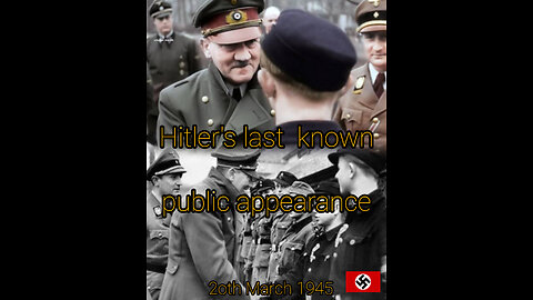Adolf Hitler's last known public appearance, 20 March 1945.